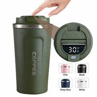 Taza de Café Aislada con Pantalla Inteligente de Temperatura, Taza Térmica de Acero Inoxidable, Botella de Agua para Viajes, Oficina y Auto