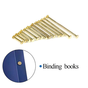 Nickelé plaqué/laiton Album vis cuir ceinture portefeuille Photo Scrapbook Album compte livre poste Chicago vis reliure Rivets - Product Image 3