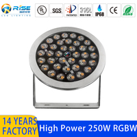 Certifié CE RoHS, extérieur, indice de protection IP68, garantie de 3 ans, acier inoxydable 316L, RGBW, buse à jet d'eau LED pour piscine, fontaine sous-marine