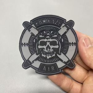 Patch adhésif personnalisé en PVC souple 3D, logo de chapeau gaufré à chaud, imperméable, thermocollant pour presse à chaud, décoration en dentelle en forme de fleur pour vêtements - Product Image 1