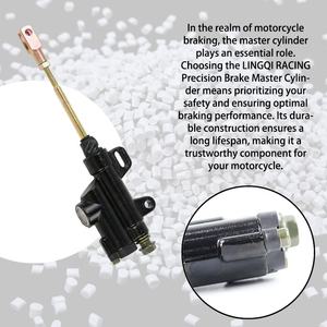 LINGQI Pompe de maître-<span class=keywords><strong>cylindre</strong></span> de frein hydraulique arrière de moto de course pour 110cc 125cc 150cc 250cc Pit <span class=keywords><strong>Dirt</strong></span> Bike ATV Pièces détachées - Product Image 5