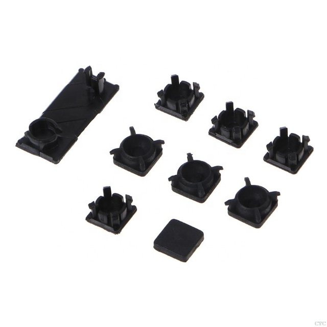 9 in 1 Dustproof Plug for PS3 Slim 2000 3000 Rubber Feet Plastic Button Screw Cover Replacement Set Repair Parts