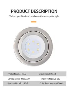 Lampu atap industri LED DC 12V kualitas tinggi lampu kap jangkauan kerja tipe Flush terbaru