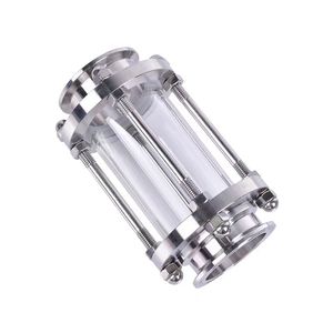Accesorios Sanitarios para Lácteos de Acero Inoxidable 304 <span class=keywords><strong>316</strong></span> de Grado Alimenticio, Pulido Ligero, con Tres Clips, Vidrio de Observación, Tubular, Flujo en Línea, Líquido - Product Image 1
