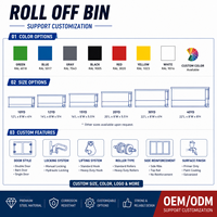 Conteneur à déchets en acier durable pour la construction industrielle et le recyclage