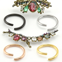 Vente en gros, anneau circulaire en acier inoxydable, piercing oreille lèvre, faux nez plaqué or, piercing septum, bijoux de mode pour le corps