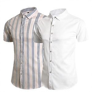 เสื้อเชิ้ตแขนสั้นพิมพ์ลายแฟชั่นฤดูร้อนสำหรับผู้ชาย ปกเสื้อแบบปกติ ติดกระดุมแถวเดียว ไซส์ใหญ่ สวมใส่สบาย คุณภาพสูง ทรงเข้ารูป ระบายอากาศได้ดี เป็นมิตรกับสิ่งแวดล้อม - Product Image 2