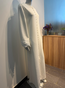 Abaya Y35 in Stile Turco in Poliestere Solido Traspirante per Donne Musulmane, Moda Islamica Elegante e Modesta - Product Image 4
