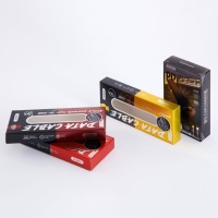 Boîte en carton pliable pour rouge à lèvres, boîte personnalisée pour cartes, boîte en papier cosmétique avec logo en feuille de cuivre à chaud, boîte pour vernis à ongles, huile essentielle