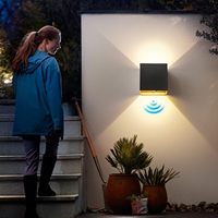 Lampe murale à détecteur de mouvement intelligent LED avec corps en aluminium, batterie rechargeable, utilisation à domicile ou au bureau, angle de faisceau réglable