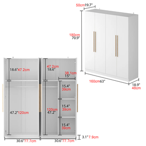 Armoire double <span class=keywords><strong>moderne</strong></span> haut de gamme sur mesure pour salon, style européen, armoire simple pour <span class=keywords><strong>couple</strong></span>, vente chaude - Product Image 2