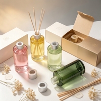 Bouteille diffuseur d'aromathérapie en verre de luxe OEM personnalisée 200 ml, conteneur vide pour diffuseur à bâtonnets d'huiles essentielles, parfum d'ambiance pour la maison