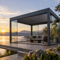 Systèmes de pergola en aluminium 10x10 pieds, revêtement poudré, pour jardin, gazebo, auvent de balcon, abri de jardin automatique