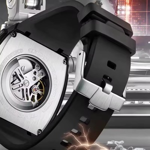 มาร์ค แฟร์เวล FW 6003 นาฬิกาข้อมือผู้ชายแบบกลไกย้อนยุคสายซิลิโคนอัตโนมัติสไตล์สปอร์ตส่องสว่างกันน้ำไฟกลางคืน - Product Image 6