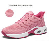Chaussures de sport décontractées pour femmes, baskets tendance avec semelle à coussin d'air en PU pour le printemps, l'été, l'automne et l'hiver