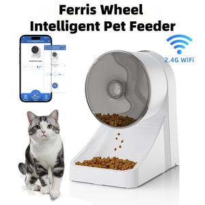 เครื่องให้อาหารสัตว์เลี้ยงอัจฉริยะแบบเฟอร์ริสวีล พร้อม WiFi Bluetooth ตั้งเวลาให้อาหารอัตโนมัติ ควบคุมผ่านแอพ สำหรับแมวและสุนัข ใช้ภายในบ้าน - Product Image 1