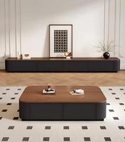Mueble de TV Colgante de Lujo Italiano de Moda Wayon, Mueble de TV Moderno con Almacenamiento en Color Blanco Crema para Sala de Estar