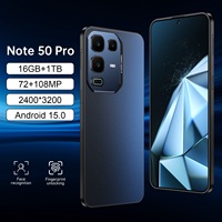 Versi Global Note 50 Pro 5G Layar HD 7,3 Inci Resolusi Tinggi dengan Layar Tambahan Berlubang Android Smartphone 108MP LTE+CDMA 16GB+1TB Baru