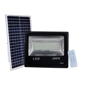 Farola solar LED de doble Color para exteriores, foco superbrillante con control remoto, 20W -325W