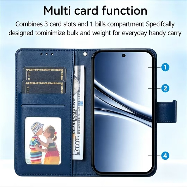 For 15 Pro Max Whole Series PU Leather Magnetic Wallet Style Flip Cover Protective Case for Phone