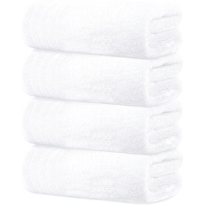 Serviette de toilette en tissu éponge doux, écologique, petite et carrée, 100% coton blanc, pour hôtel - Product Image 1