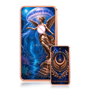 Barra de Cobre con Diseño de Diosa Mexicana, 10 oz, Cobre Puro .999, Relieve 3D, Coleccionable, Lingote de 10 oz, OEM ODM - Product Image 3