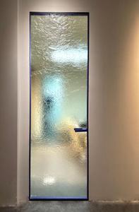 Patrón de vidrio arquitectónico Puerta corredera Ducha Panel de vidrio Textura rocosa Hoja de partición de vidrio de textura baja en hierro transparente - Product Image 2