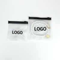 Vente chaude Petite Taille Transparent Givré PVC & EVA Pochette Ziplock Sac D'emballage De Bijoux Auto-scellant pour Boucles D'oreilles