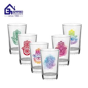 <span class=keywords><strong>Fatima</strong></span> Nuevos Diseños Marruecos 7OZ Fábrica Impreso Con Plata y Dorado Taza de Té Colorida Tazas de Té Marroquíes - Product Image 1