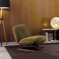 VOXHOME Nouvelle Arrivée Canapé d'appoint en forme de V pour salon, fauteuil sans accoudoirs et ottoman, mobilier de luxe