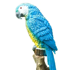 आउटडोर गार्डन आंगन के लिए राल सजावटी तोता प्रतिमा