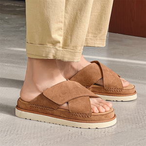 Sandalias de verano transpirables para hombre, de cuero genuino, estilo casual para caminar, para playa y exteriores, para mujer. - Product Image 4