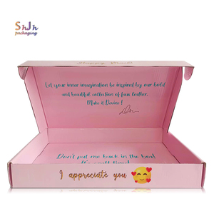 Multi-function corrugated E flute mail box carton printing large capacity custom paper carton shoes box