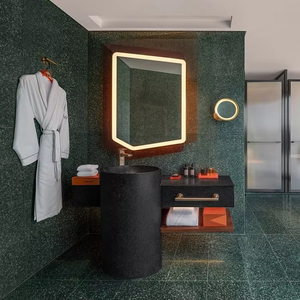 أثاث غرفة ضيوف فندق 5 نجوم من البوتيك ، أثاث أبيض من السيراميك موفر للمياه ، تصميم حديث من الجلد الطبيعي ، مادة - Product Image 5
