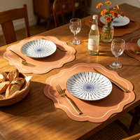 Ensemble de sets de table en PVC tissé résistant à la chaleur et antidérapant, lavable, durable, pour usage domestique, personnalisable