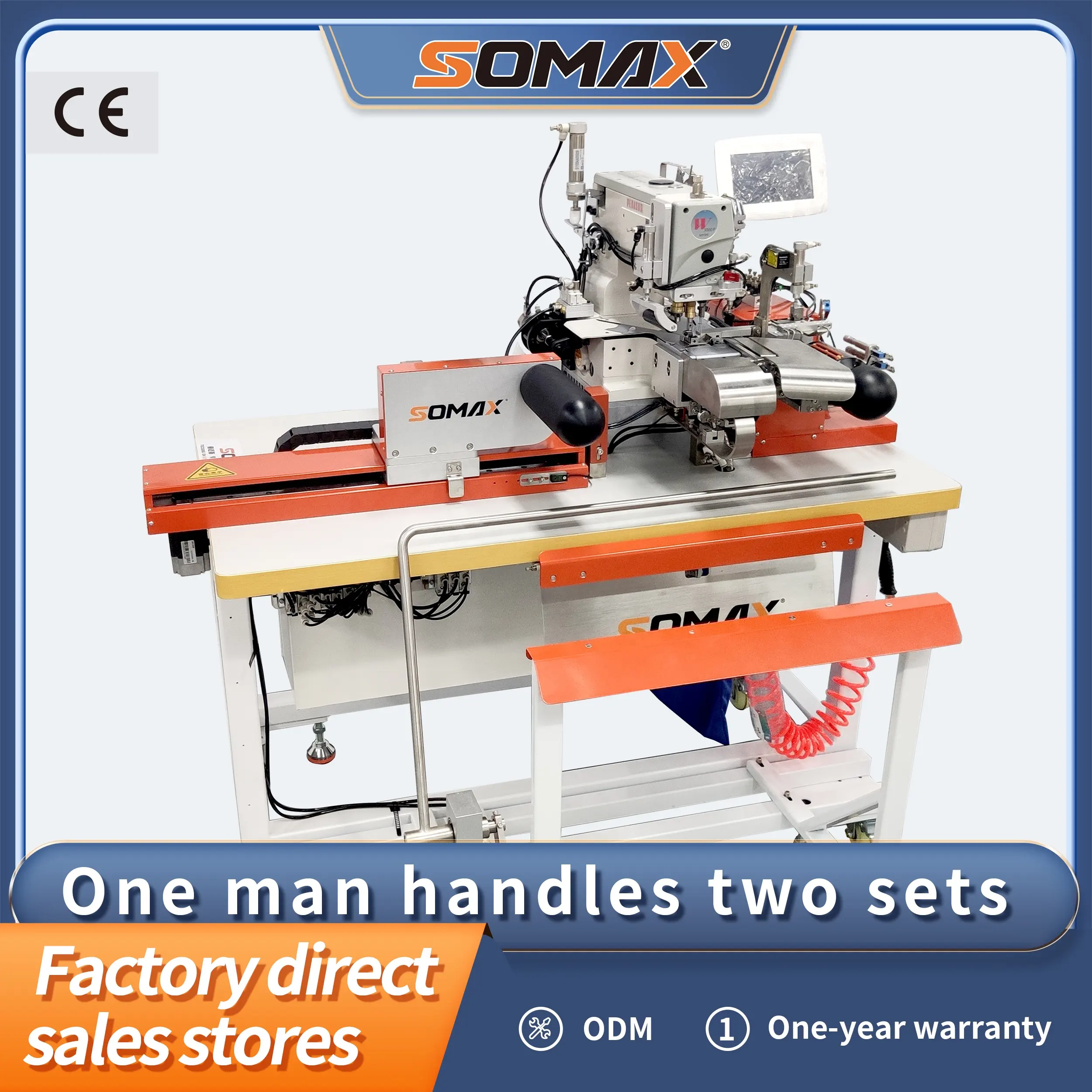 High Quality Somax SM-07A Professional Bottom Hem Device Polo Shirt Automation Sewing Machine