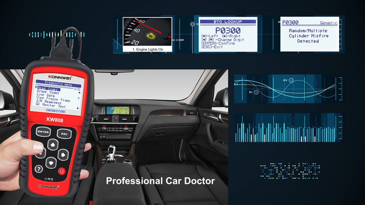 KONNWEI OBDII / EOBD Cars Code Reader And Auto Scanner Detection - View #4