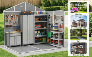 <span class=keywords><strong>Abri</strong></span> <span class=keywords><strong>de</strong></span> <span class=keywords><strong>jardin</strong></span> pliable LARBANKE 8*6FT - Construction <span class=keywords><strong>en</strong></span> PP écologique, durable et résistant au vent, anti-pourriture, facile à assembler - Product Image 5