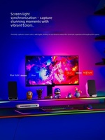 Bande lumineuse RGB immersive pour PC avec synchronisation d'écran, kit de rétroéclairage ambiant intelligent pour moniteur