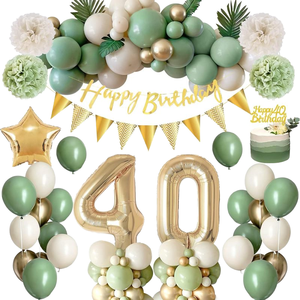 Kit de Guirnalda de Globos de Látex Verde Salvia para Fiestas, Cumpleaños, Graduación, Acción de Gracias, Navidad, Pancarta Duradera - Product Image 1