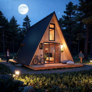 XULV Driehoekig Huis Modern Ecologisch Buitenspeelhuis Kinderen Houten Speelhuis Prefab Huis - Product Image 2