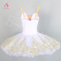 Tutu de ballet professionnel pour filles, blanc, cygne, costume de ballerine