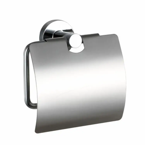 Porte-papier toilette mural moderne en alliage de zinc chromé pour usage hôtelier - Product Image 1