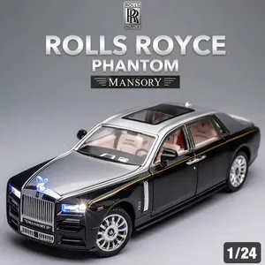 Coche de Juguete de Metal de Aleación de Zinc, <span class=keywords><strong>Rolls</strong></span> <span class=keywords><strong>Royce</strong></span> <span class=keywords><strong>Phantom</strong></span> a Escala 1/24, con Función de Retroceso, para Mayores de 14 Años, Colección de Regalos - Product Image 6