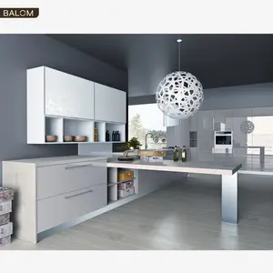 Balom high quality MDF cabinet material small modular kitchen with drawer slide functional hardware