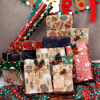 Juego de papel de regalo multipatrón con temática navideña, 50*70cm, personalizable, papel de regalo decorativo para festivales