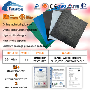 Preço de Fábrica Rolos de Geomembrana HDPE de 0,3mm e 0,5mm para a Indústria Salina - Product Image 4