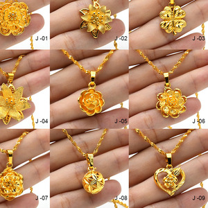ZHENXUN Dubai Bestseller, Collar de Joyería Shajin para Novia, Collar Étnico con Baño de <span class=keywords><strong>Oro</strong></span> de <span class=keywords><strong>24K</strong></span>, Collar con Colgante de Flor para Mujer, Accesorios al por Mayor - Product Image 4