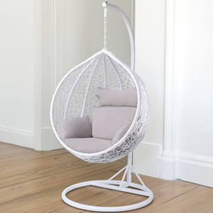 Wholesale Custom Outdoor Furniture Living Room Chair <b>Hammock</b> Patio Hanging Balcony Garden Rattan <b>Swing</b> Chair With Stand - Product Image 3