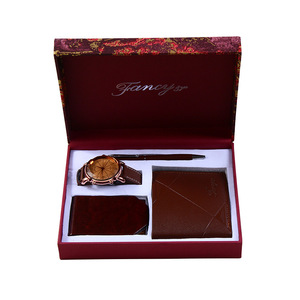 Fancy Zyc Business <b>Gift</b> Set Watch Pen Wallet Leather <b>Box</b> Valentine's Day <b>Gift</b> for Men - Product Image 4